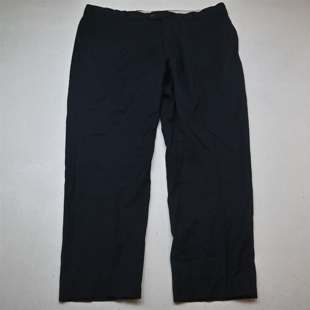 Joseph Abboud 42x30 Navy Blue Marzotto Super 120s Wool Straight Dress Mens Pants